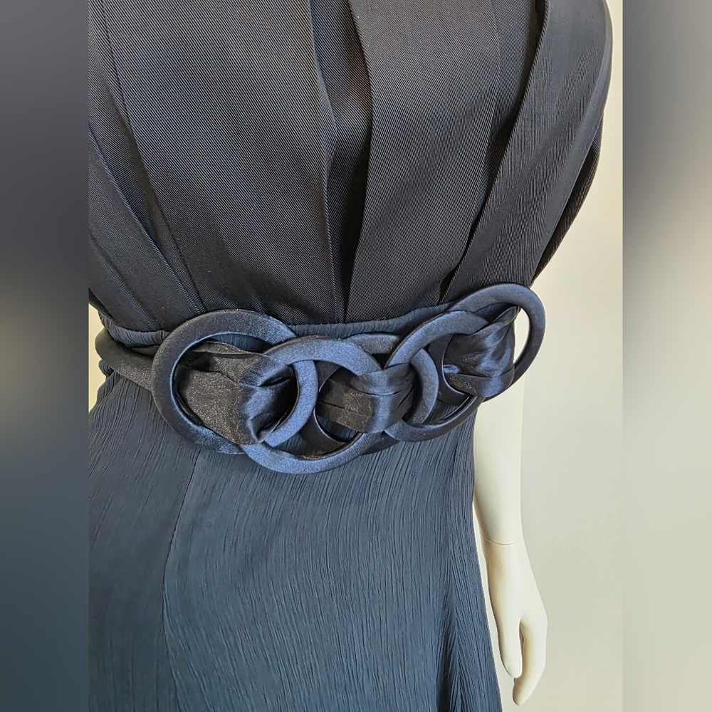Rinascimento Navy Blue Midi Dress Assymetrical S - Picture 4 of 14